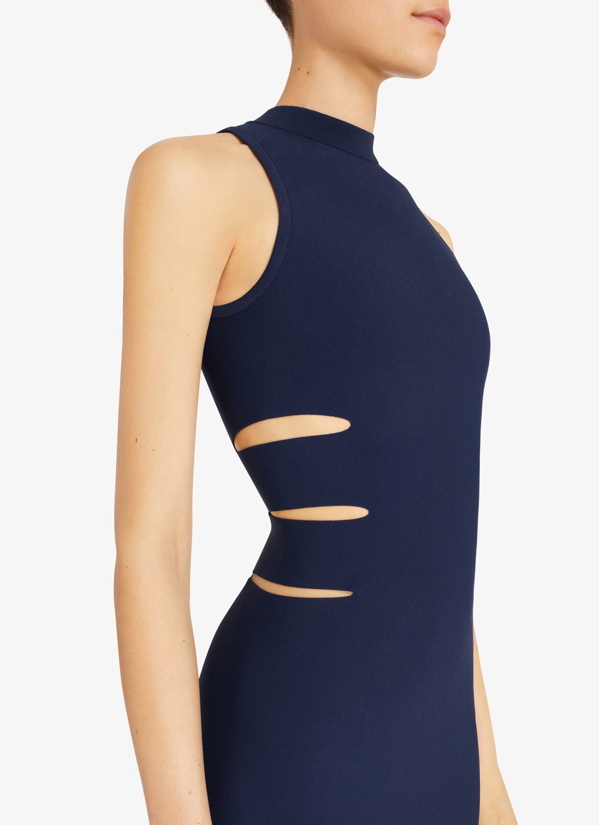 Sleeveless knit tube dress ALAÏA MARINE SLEEVELESS KNIT TUBE DRESS